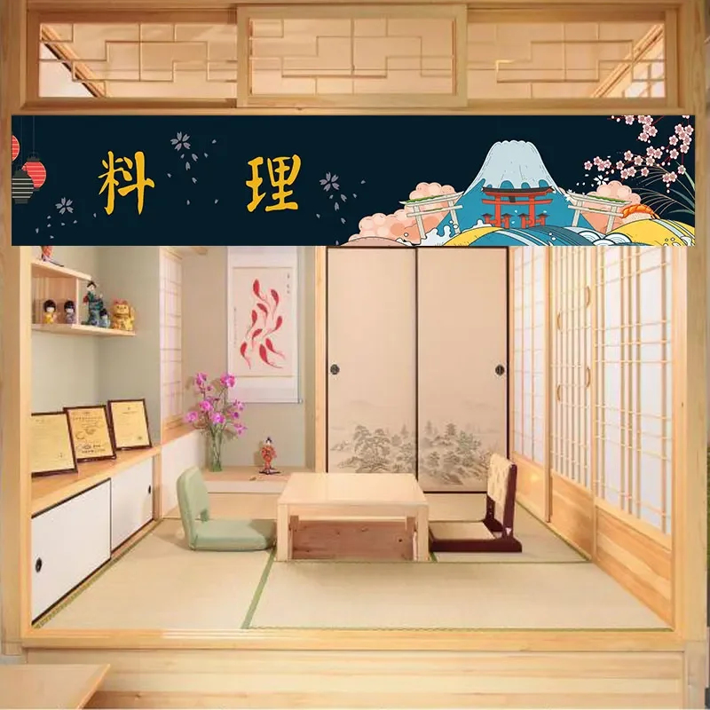 Noren Curtain Doorway - VIKAMA Japanese Noren Curtain Doorway Tapestry