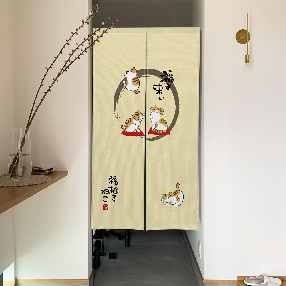 Cute Cat  Japanese Noren Door  – Noren Curtain Doorway Bewertung und Preis