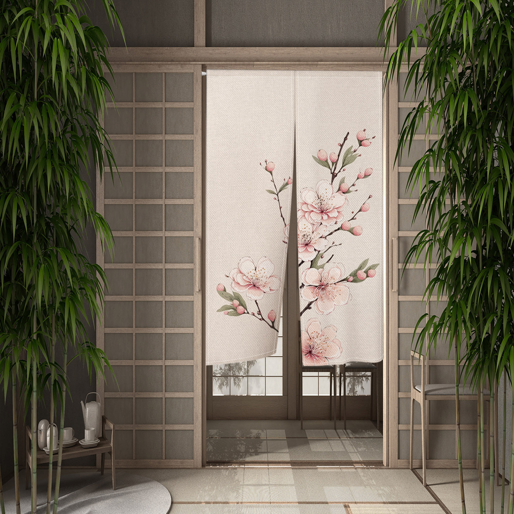 Cherry Blossom Door Curtain Ja – Noren Curtain Doorway Bewertung und Preis