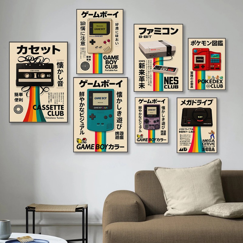 Retro Gaming Poster Japanese T – Japanese Lifestyle Game Bewertung und Preis