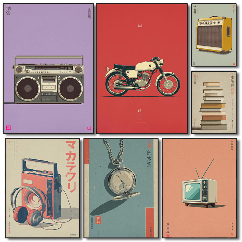 Retro Japanese Item Posters Vi – Japanese Lifestyle Items Bewertung und Preis