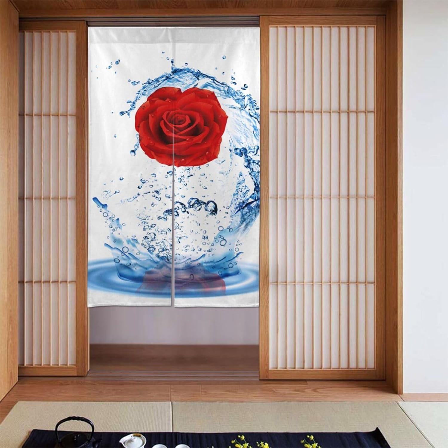 Romantic Rose Print Door Curta – Noren Curtain Doorway Bewertung und Preis