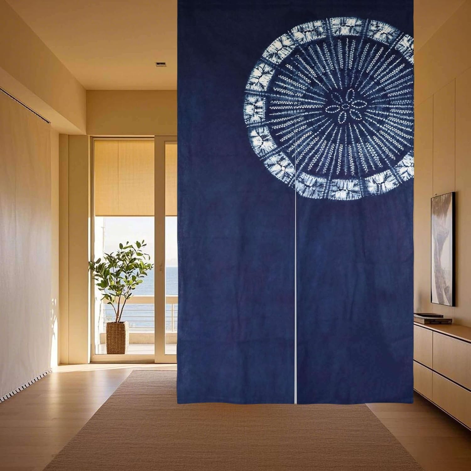 Hand Dyed Japanese  Curtain/Sh – Shibori Tie Dye Bewertung und Preis