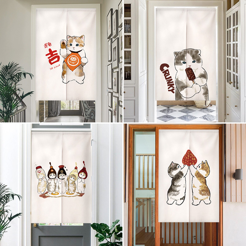 Cartoon animal Cat changing ro – Noren Curtain Doorway Bewertung und Preis