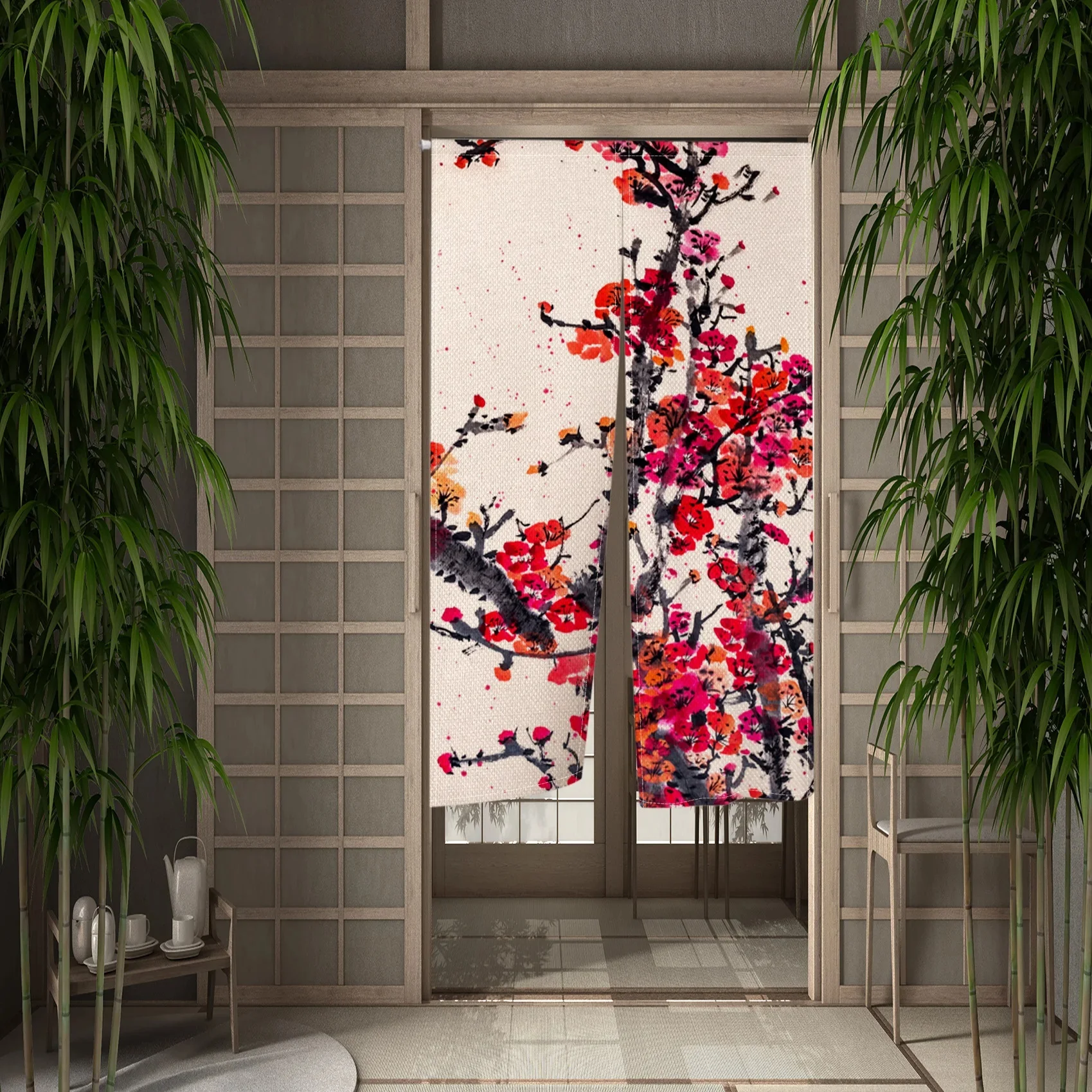 Cherry Blossom Door Curtain Ja – Noren Curtain Doorway Bewertung und Preis