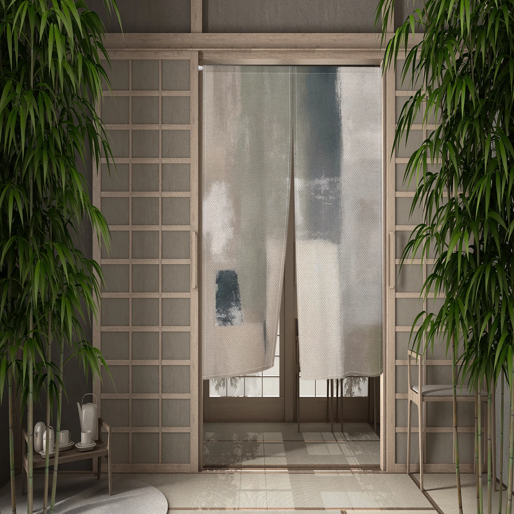 Abstract Graffiti Japanese Nor – Noren Curtain Doorway Bewertung und Preis