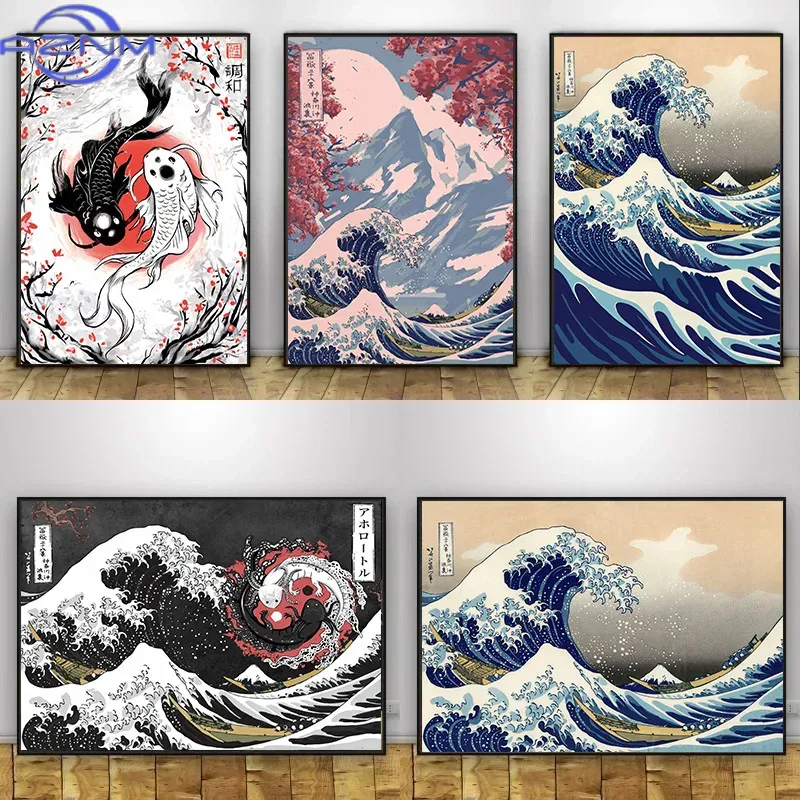 AZNM Canvas Painting Big Wavy  – Japanese Lifestyle And Traditions Bewertung und Preis