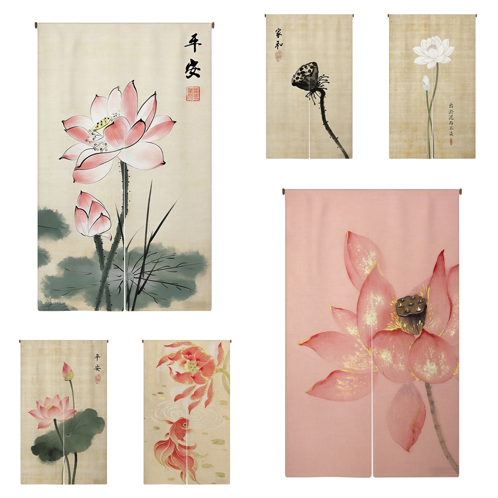 Japanese Bamboo Lotus Noren Do – Noren Curtain Doorway Bewertung und Preis